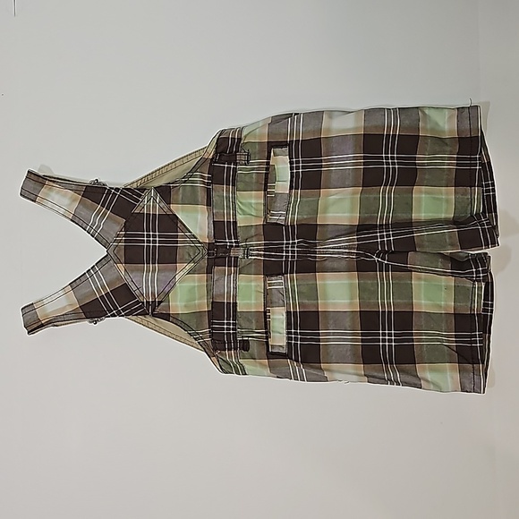 Gymboree Shortall Coverall Overall Romper Plaid Checkered Adjustable Snap 2T - Picture 2 of 8